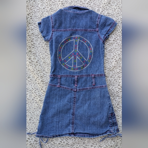 Denim Psychedelic Y2K Girls Dress - Picture 6 of 8
